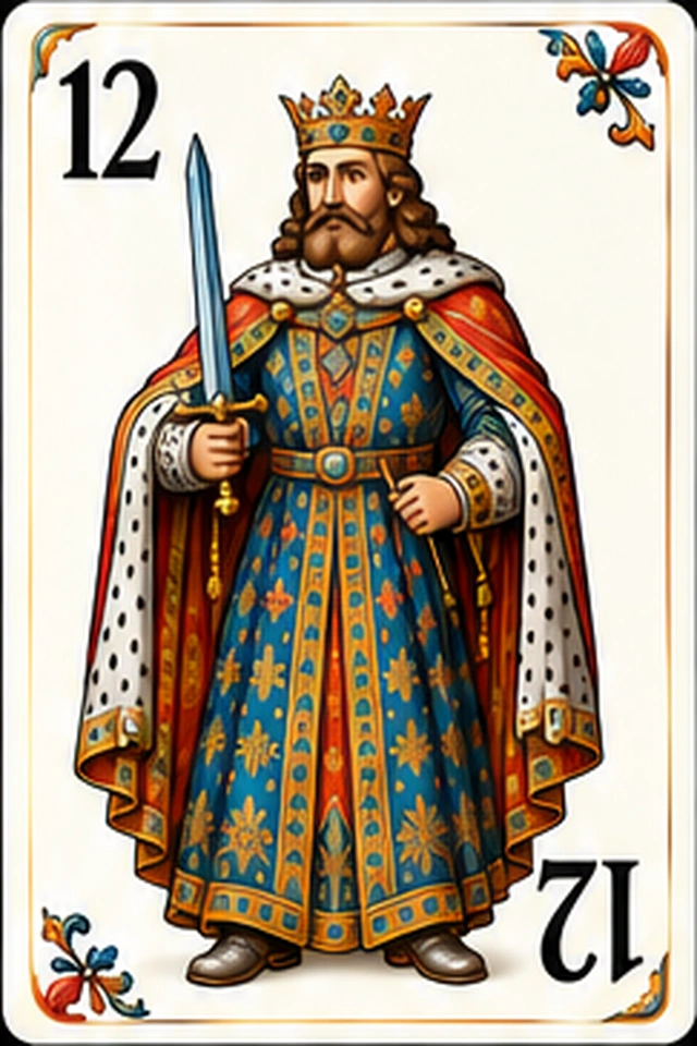 Rey de Espadas de una baraja de Lascuarenta.es