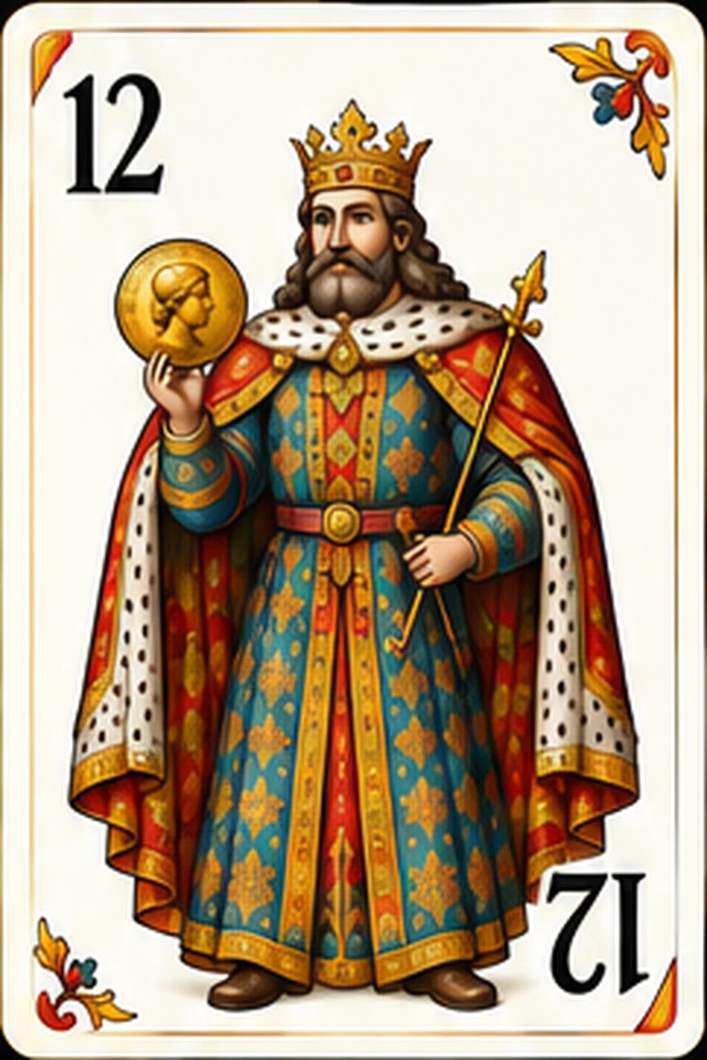 Rey de Oros de una baraja de Lascuarenta.es