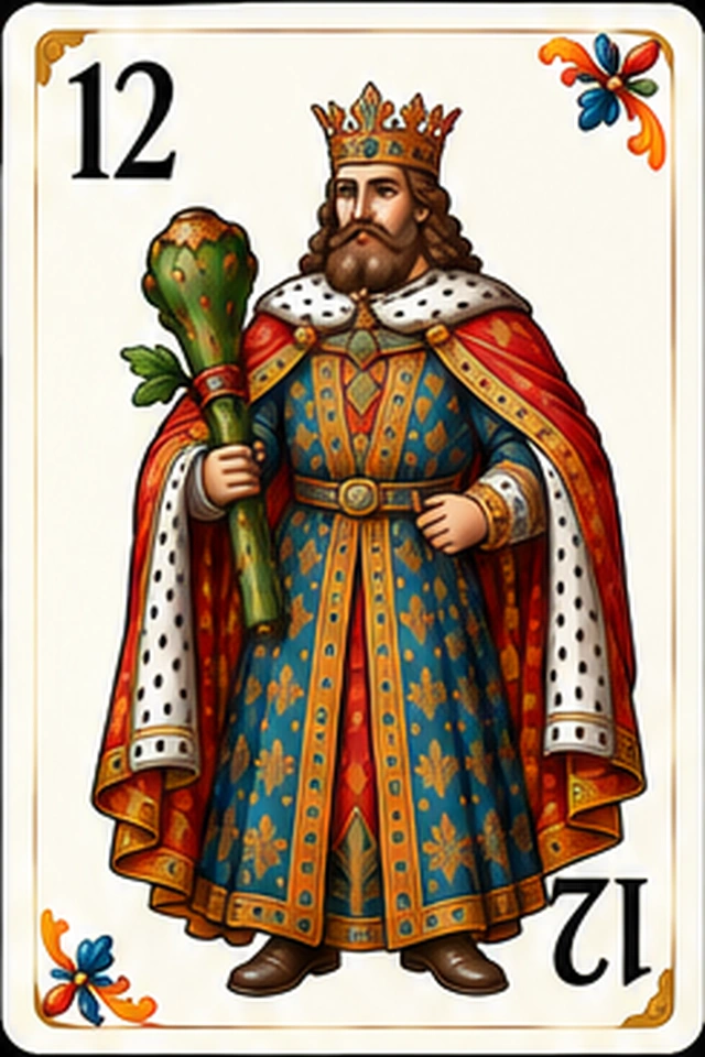 Rey de Bastos de una baraja de Lascuarenta.es